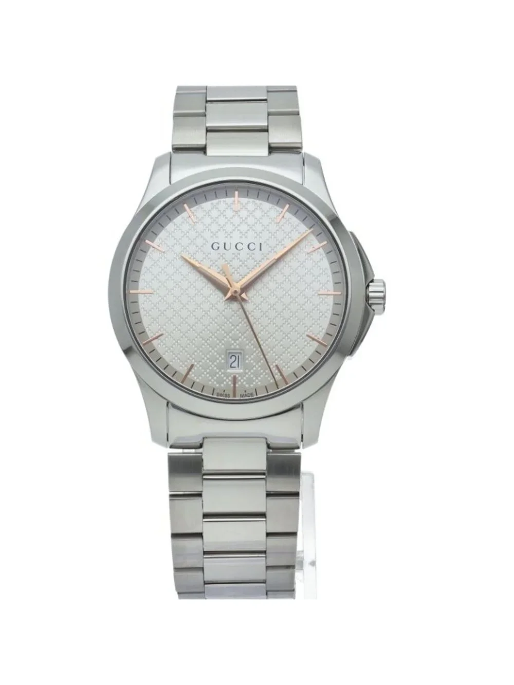 Gucci G-Timeless Watch 126.4 SS Silver Medium
